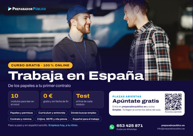 Curso gratis «Trabaja en España»: de los papeles a tu primer contrato